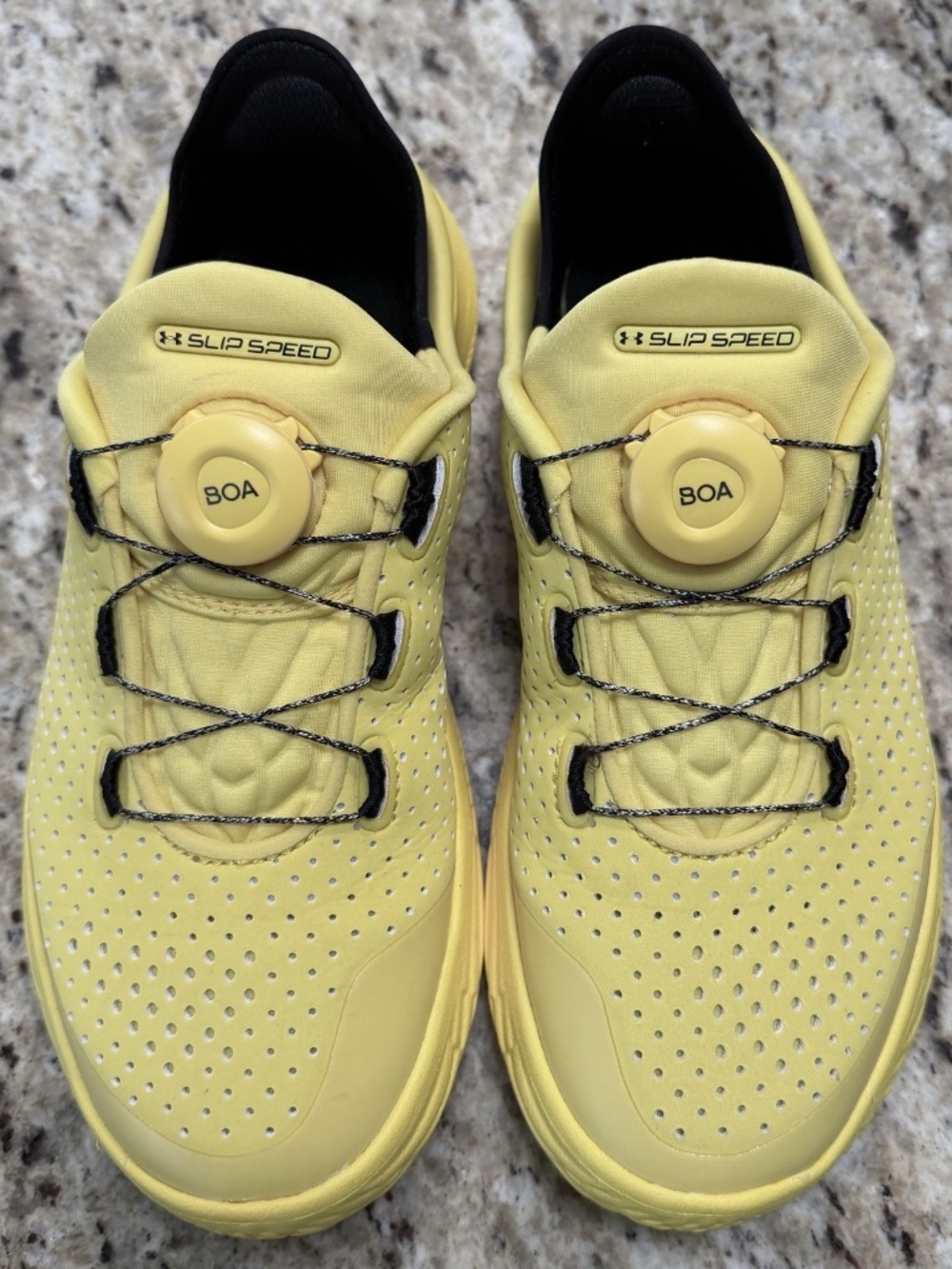 Under Armour SlipSpeed Yellow Black Training Shoes, Men’s 5.5, Women’s 7